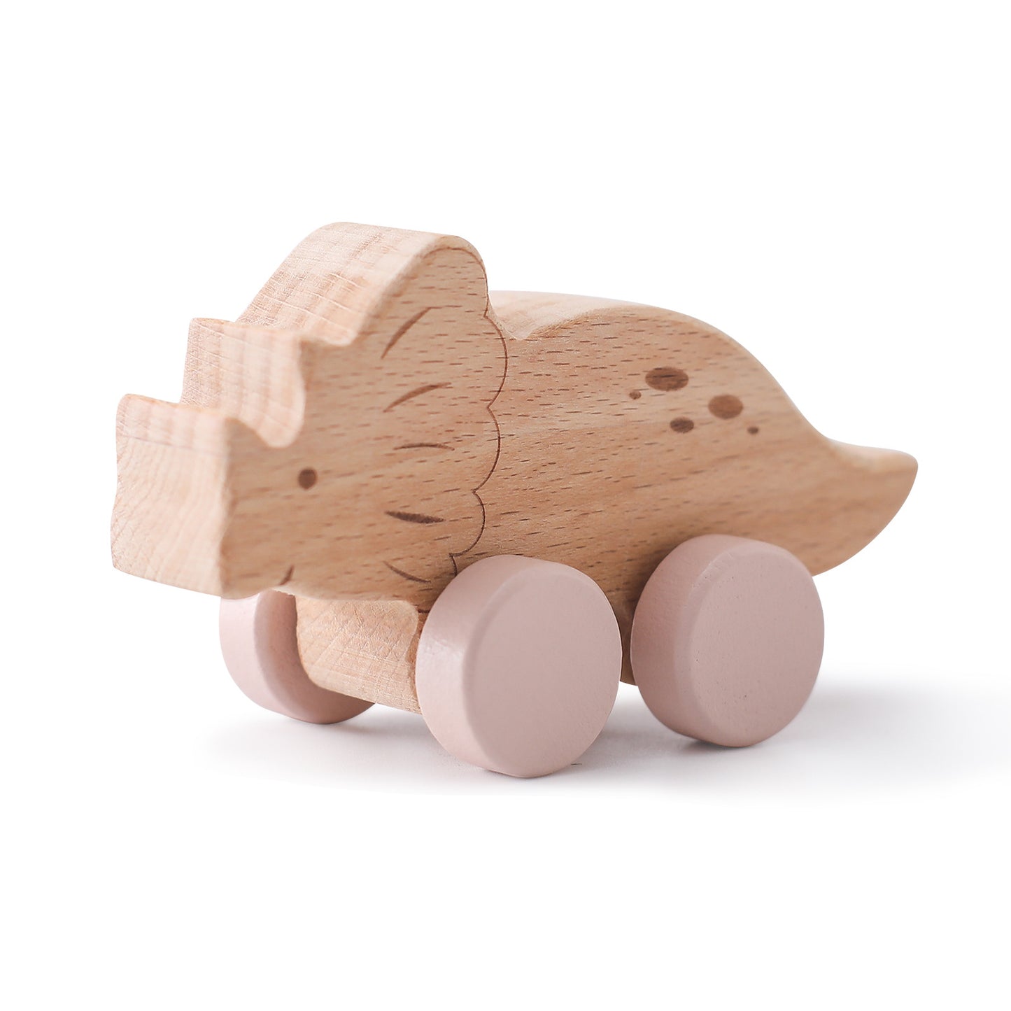 Träleksak, dinosaurier som rullar