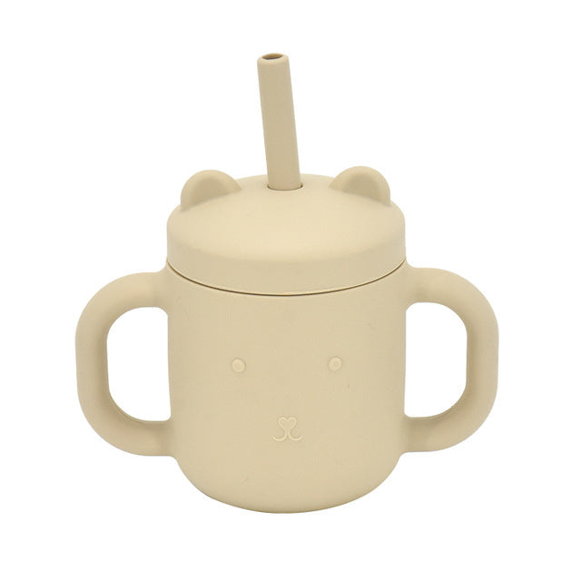 Silikonmugg med sugrör