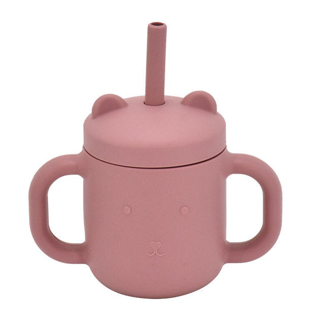 Silikonmugg med sugrör