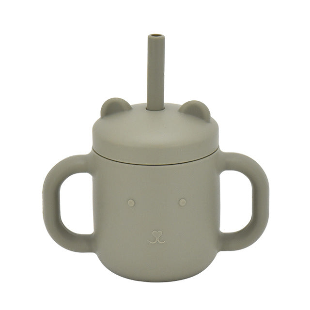 Silikonmugg med sugrör